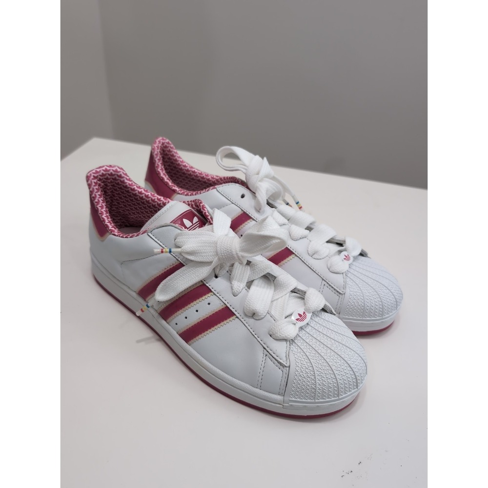 NEW Adidas Originals Superstar 2 Ms Sneakers White Pink Size 9.5